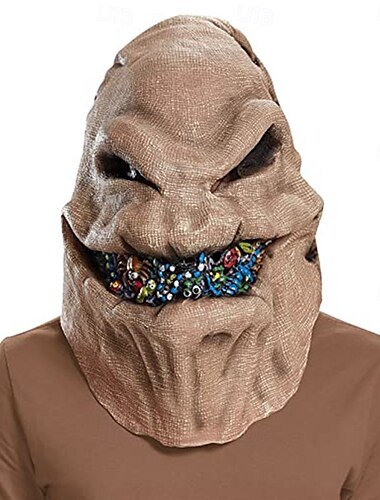  Oogie Boogie Farsangi maszk Maszk Teljes fej Felnőttek Férfi Női Ijesztő jelmez Farsang Teljesítmény Mindszentek napja Farsang Könnyű farsangi jelmez