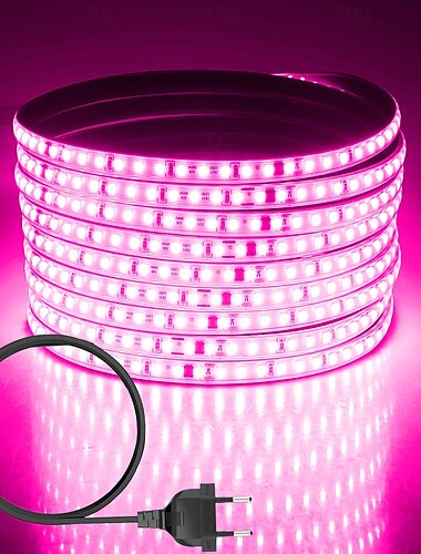  شريط إضاءة LED مرن مقاوم للماء 120 LED/M مع مقبس للاتحاد الأوروبي، المملكة المتحدة، أستراليا، بدون سائق، بألوان متعددة مثالية للاستخدام في الداخل والخارج، 220~240 فولت، قطعة واحدة للهالوين