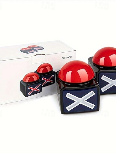  כפתור אזעקת זמזם עם צליל ואור משחק חידון טריוויה מתנה לחג המולד ליל כל הקדושים