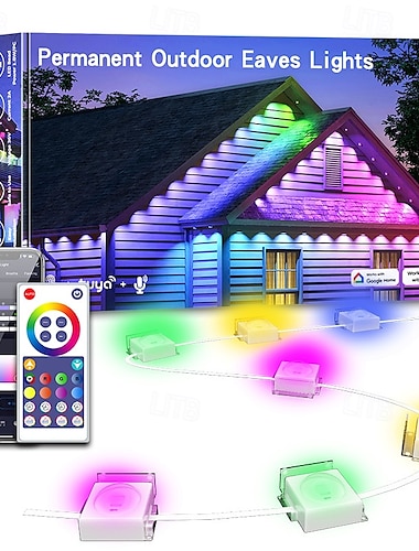  15M 30m Flexibele LED-verlichtingsstrips RGB-verlichtingsstrips Slimme lichten 30/60/90 LEDs 5050 SMD 10 mm 1 set RGB RGBIC (adresseerbare droomkleur) Creatieve lichtslingers Kerstverlichting