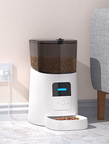  Perros Gatos Mascotas Tazón de alimentación automático / Tazón de alimentación ABS + PC Plegable Fácil de Instalar Divisible Color sólido Blanco Cuencos y Alimentación Hogar Diario