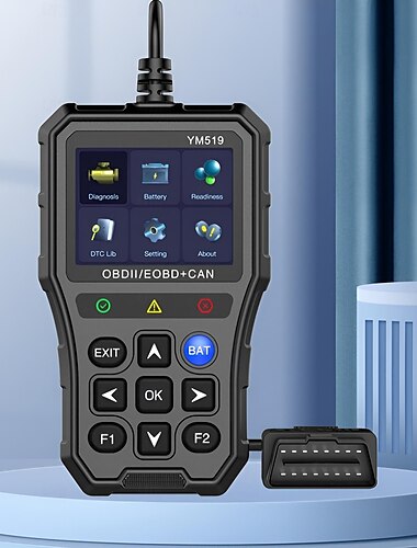  OBD2-Scanner, Batterietester fürs Auto, Codeleser mit Farbbildschirm, einfache Einrichtung, klare Motorfehlerleuchte, Diagnose-Scan-Tool, Spannung ablesen