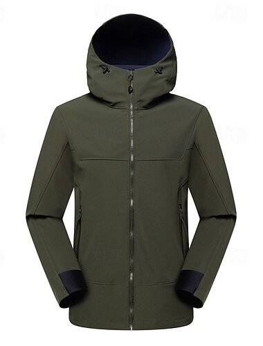  Herren Hoodie Jacke Fleecejacke für Wanderer Winter Draussen warm Fleece-Futter Wasserdicht Windundurchlässig Vliesjacken Voller Reißverschluss Klettern Camping / Wandern / Höhlenforschung Reisen