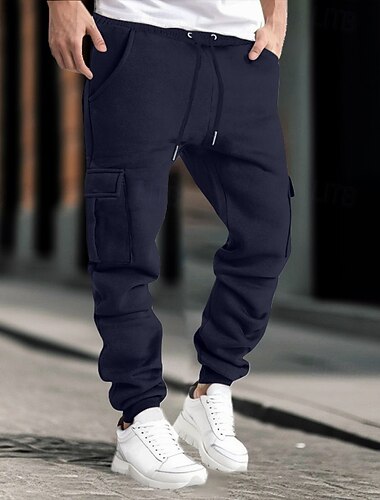  Herre Militærbukser Bukser Cargo joggebukse Elastisk midje Multi lomme Elastisk mansjett عادي Anvendelig utendørs Daglig Camping & Vandring Mote Klassisk Svart Gul