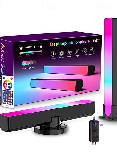  tuya wifi الكمبيوتر سطح المكتب جو مصباح rgb الذكية بلوتوث الموسيقى الاستشعار مصباح usb التطبيق التحكم الصوتي e-sports القطبي مصباح