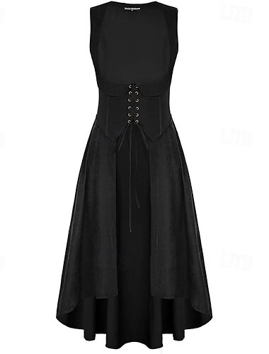  Mittelalterlich Renaissance Cocktailkleid Cosplay Kostüm Abschlussballkleider Ren Faire Wikinger Outlander Damen Keltisch Seeräuber Fantasie Maskerade LARP Renaissance-Messe Festival Erwachsene Kleid