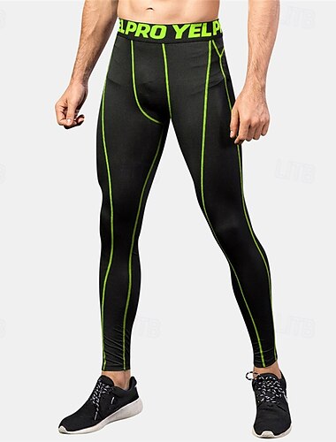  Herren Sport Leggings Sporthose Tights Leggings Trainingshose Track Pants Tasche Elastischer Bund Hoher Taillenbund Leggings Outdoor Sport & Natur Sportlich Herbst Schnelltrocknend Leichtgewichtig