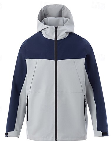 Herren Soft Shell Jacke Wanderjacke Draussen Windundurchlässig Schnelltrocknend Leichte Jacke Windbreaker-Jacke Reisen Dunkelgrau Schwarz Rot Marinenblau Blau