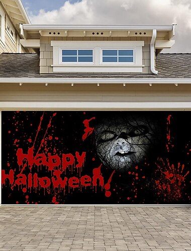  Halloween-Dekorationen, Banner für Garagentorabdeckungen für den Außenbereich, große Halloween-Hintergrunddekoration für den Urlaub, Garagentor-Dekorationen für den Außenbereich, Wanddekorationen für