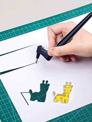  narzędzia do cięcia rzemieślniczego, noże do cięcia ze stali nierdzewnej z ostrzem obrotowym o 360 stopni, precyzyjny nóż artystyczny, narzędzie do cięcia artystycznego, ręczny długopis do