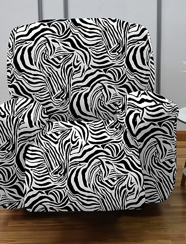  Copripoltrona reclinabile floreale con stampa geometrica, copridivani eleganti ed elastici, protezione per mobili per l'arredamento del soggiorno, rinfresca la tua poltrona reclinabile con un design moderno ed elegante