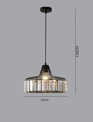  led pendel 25/32cm 1-lys nordisk moderne stil hængelampe kreativ personlighed metal krystal e27 base lysekrone hotel køkken dekorative belysningsarmaturer 110-240v