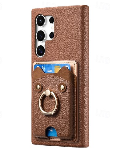  teléfono Funda Para Samsung galaxia S25 S24 S24 FE S23 S22 S21 ultra plus A55 5G A35 5G A25 A15 Funda Trasera Soporte para Anillo Ranura para tarjetas Antigolpes Retro ordenador personal Cuero de PU