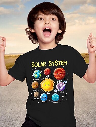 100% хлопок Дети Мальчики Черный Графика Загар и защита от солнца Небо / Галактика Футболка Топы Вырез под горло С короткими рукавами Повседневные На каждый день Отпуск Мода Спорт С принтом Лето   100% хлопок Дети Мальчики Черный Графика Загар и защита от солнца Небо / Галактика Футболка Топы Вырез под горло С короткими рукавами Повседневные На каждый день Отпуск Мода Спорт С принтом Лето