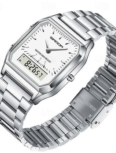  SANDA Herren Digitaluhr Modisch Lässige Uhr Armbanduhr Stopuhr Wecker Datum Woche WASSERDICHT Stehlen Beobachten