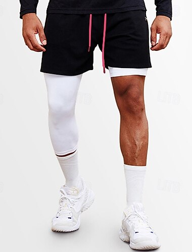  男性用 ランニングショーツ コンプレッション・ショーツ ポケット 弾性ウエストバンド レギンス アウトドア スポーツ 屋内 速乾性 ソフト パワーフレックス マラソン ランニング いい結果になる テイラーフィット スポーツウェア アクティブウェア ソリッド ブラック ホワイト レッド