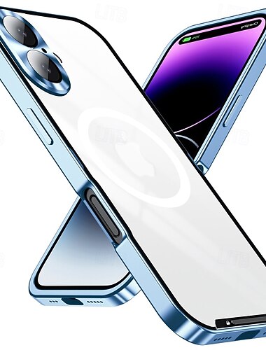  τηλέφωνο tok Για iPhone 16 15 14 Pro Max 13 Pro Max Θήκη μαγνητικής προσρόφησης Με Magsafe Προστατευτικό φακού κάμερας Υποστήριξη ασύρματης φόρτισης Ανθεκτική σε πτώσεις Ακρυλικό Κράμμα αλουμινίου