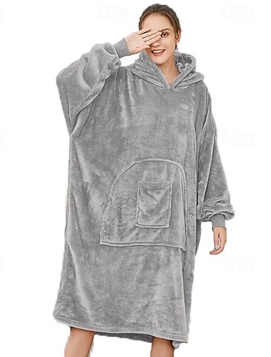  Manta con capucha gigante unisex, acogedora y ultra suave&amp;Sudadera de franela cálida, de gran tamaño y usable, con bolsillo grande, regalo perfecto para adultos y hombres.&amp;Mujeres descansando