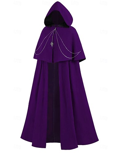  Retro Vintage Mittelalterlich Renaissance Umhang Kapuzencape Ren Faire Hexe Herren Damen Vikinger königlich Steampunk Halloween Karneval Party LARP Renaissance-Messe Erwachsene Umhang