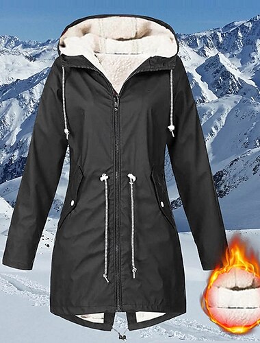  Damen Fleecejacke für Wanderer Winter Draussen Wasserdicht Warm Weich Komfortabel Vliesjacken Voller Reißverschluss Camping / Wandern / Höhlenforschung Reisen Wintersport Schwarz Rosa Rot Marinenblau