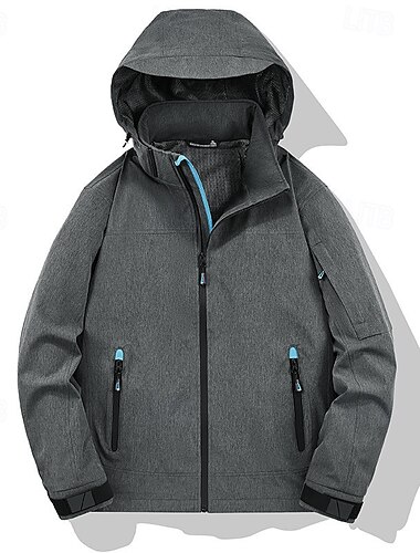  Herren Fleecejacke für Wanderer Winter Draussen Wasserdicht Warm Weich Komfortabel Vliesjacken Voller Reißverschluss Camping / Wandern / Höhlenforschung Reisen Wintersport Blau Grau