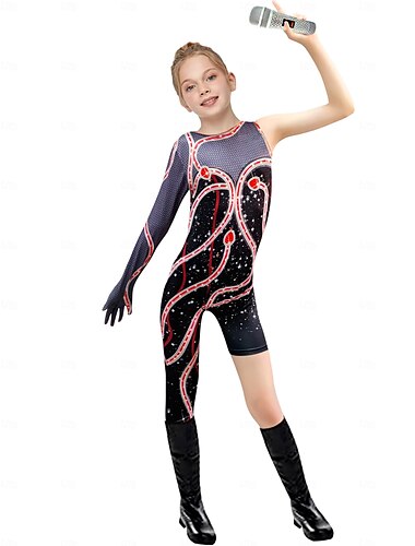  Combinaison Morphsuit Enfants Fille Motifs 3D Costume de carnaval facile