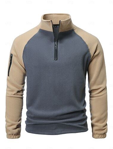  Per uomo Maglione Blu Verde Cachi Caffè Con cappuccio Colletto Mao Liscio Sportivo Sport Abbigliamento di strada Stampa a caldo Originale Essenziale Informale Inverno Abbigliamento Felpe con cappuccio