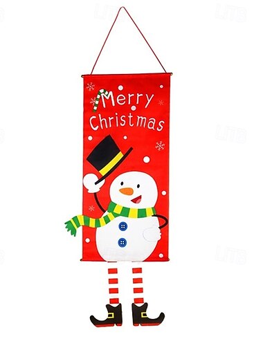 god jul dør banner veranda skilt hengende ornament juledekorasjon for hjem nyttår xmas glad