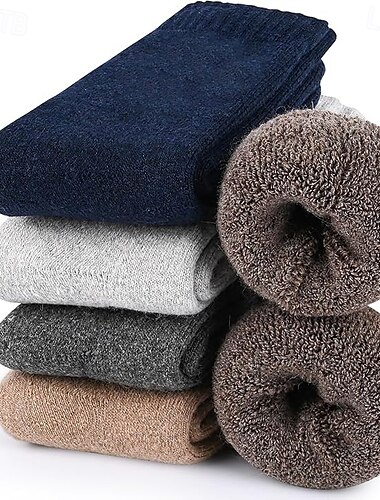  Medias térmicas de invierno, medias de coral de color liso, con calcetín grueso y cálido para el suelo