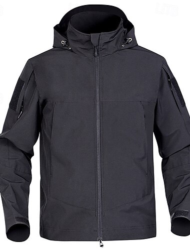  Herren Wanderjacke Winter Draussen Windundurchlässig Reißverschluß vorne Leichte Jacke Voller Reißverschluss Camping / Wandern / Höhlenforschung Schwarz Grün Khaki