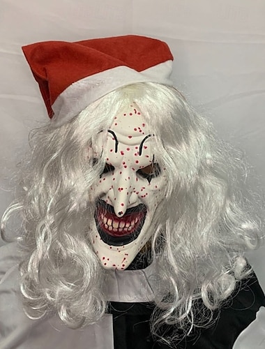  Terrifier Art the Clown Mask Full Head Adults' Unisex Scary Costume Performance Party Halloween Carnival Easy Carnival Costume