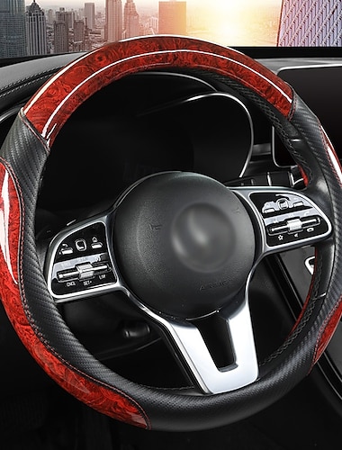  stuurwiel beschermer stuurwiel wrap auto antislip stuurwielhoes pu lederen stuurwiel auto-styling