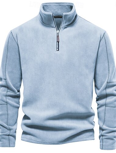  Herren Reißverschluss Kapuzensweatshirts Viertelreißverschluss Sweatshirt Schwarz Blau Braun Grün Khaki Halber Reißverschluss Einfach Sport & Outdoor Lässig Täglich ohne Druck Polyester Aktiv Cool