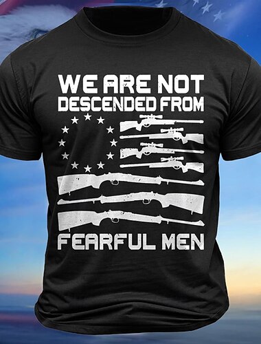  Herren Mit Buchstaben bedruckt Lustig Pistole T Shirt T-Shirt 100% Baumwolle Kurzarm Grafik Hemd Schwarz Dunkelgrau Dunkelblau Bequemes T-Shirt Straße Sport im Freien Modedesigner-Kleidung