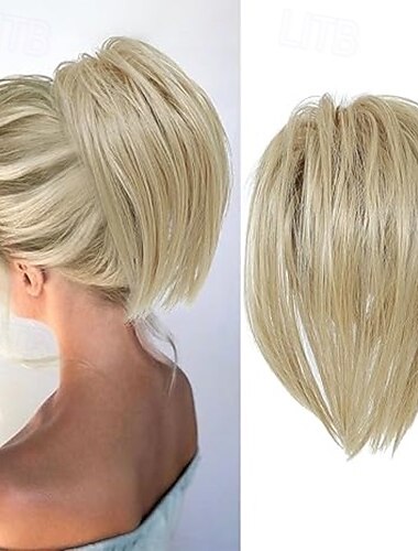  Kordelzug Pferdeschwanz Weich / Natürlich / Einfaches An- und Ausziehen Synthetische Haare Haarstück Haar-Verlängerung Glatt Kurz Party / Partyabend / Party / Abend