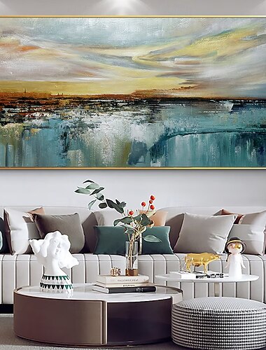  Mintura artesanal paisagens marinhas pinturas a óleo sobre tela arte de parede decoração moderna paisagem abstrata imagem para decoração de casa rolou sem moldura pintura não esticada
