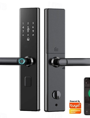  Cerradura inteligente para el hogar, cerradura antirrobo para puerta de madera, cerradura de puerta inteligente, cerradura electrónica con contraseña, cerradura de puerta