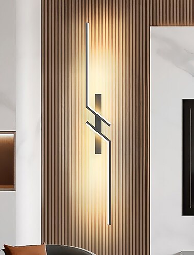  Lightinthebox LED 屋内ウォールライトライナーデザイン 60-120cm/23.4-46.8in カーブ屋内モダンシンプル LED ウォールランプシリコンウォールランプは寝室、リビングルーム、バスルーム廊下に適用できます AC110V AC220V