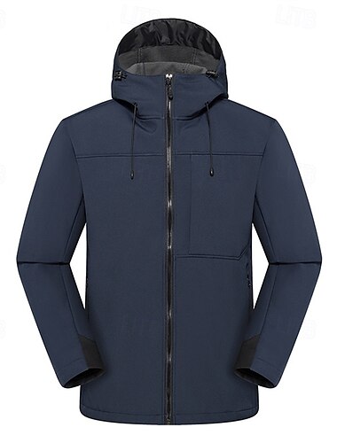  Herren Fleecejacke für Wanderer Winter Draussen warm Fleece-Futter Wasserdicht Windundurchlässig Vliesjacken Voller Reißverschluss Klettern Camping / Wandern / Höhlenforschung Reisen Schwarz