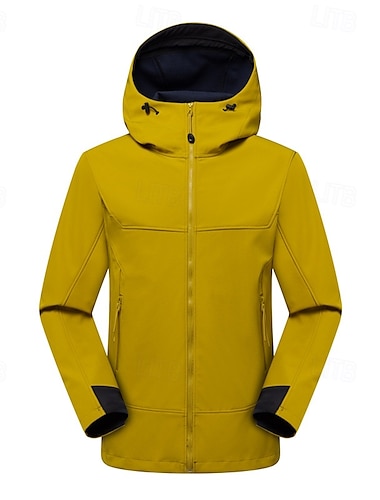  Ανδρικά hoodie σακάκι Μπουφάν πεζοπορίας Χειμώνας ΕΞΩΤΕΡΙΚΟΥ ΧΩΡΟΥ Διατηρείτε Ζεστό Φλις Επένδυση Αδιάβροχη Αντιανεμικό Μπουφάν Φλις Πλήρες φερμουάρ