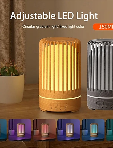  luftfuktare aromaterapi maskin fågelbur ultraljud usb luftfuktare eterisk olja diffusor med färgglada nattljus