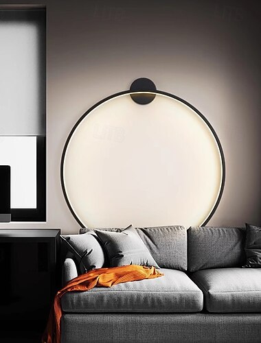  Round Indoor Led Wall Lights Wall Sconces Modern Ring Wall Mounted Lighting Fixture Mid Century Circle Wall Lamps Decor Wall Gold Black 85-265V