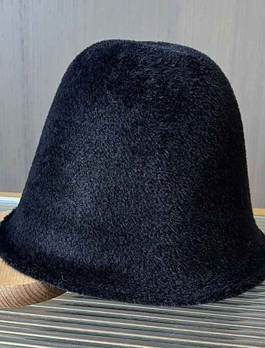  Hüte Polyester / Baumwollmischung Bowler / Cloche Hut Fischerhut Fedora-Hut Valentinstag Casual Festtage Tee-Party Damentag Elegant Vintage Einfach Mit Kappe Pure Farbe Kopfschmuck Kopfbedeckung