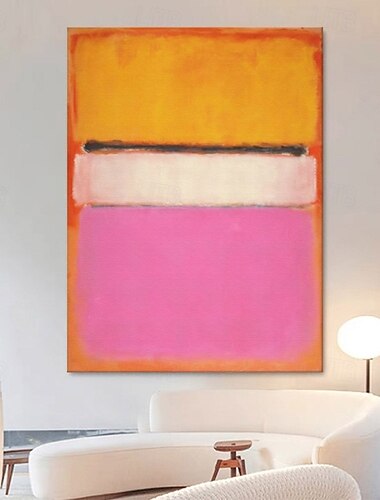  handgemachte handgemalte abstrakte gelbe Ölgemälde Wand moderne abstrakte gelbe und rosa Leinwand Malerei handgemachte abstrakte Malerei Wohndekoration Dekor Leinwand Malerei