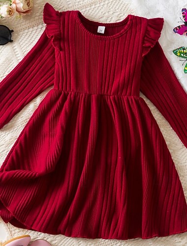 Flickor 3D Ensfärgat Klänning Långärmad Sommar Semester Dagligen Helgdag Skön Ljuv Lilla barn (4-7år) 4-7 år Tröjklänning Vardagsklänning Knälång Normal   Flickor 3D Ensfärgat Klänning Långärmad Sommar Semester Dagligen Helgdag Skön Ljuv Lilla barn (4-7år) 4-7 år Tröjklänning Vardagsklänning Knälång Normal