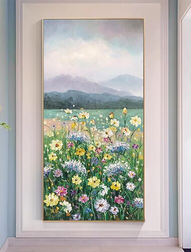  Mintura fait à la main fleurs paysage peintures à l'huile sur toile art mural décoration moderne image abstraite pour la décoration intérieure roulé sans cadre peinture non étirée