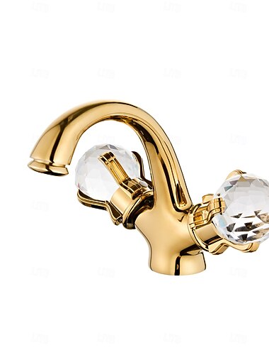  rubinetto per lavabo da bagno, moderno, in ottone elettrolitico, maniglia singola, foro centrale, montaggio per lavabo, tubi flessibili per acqua calda e fredda inclusi