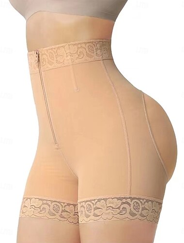  Damen-Höschen, Hüftverstärker, Shapewear, Reißverschluss, Bauchkontrolle, Fajas-Shorts, hoch taillierter Body Shaper, Boyshort-Unterwäsche, Home-Outfits
