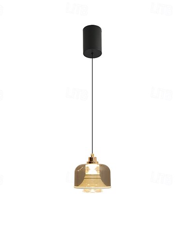  Lámpara colgante de cristal moderna Lámpara colgante de diseño de farol Lámpara colgante de cristal Acabados pintados en cristal Moderna 110-240v 14cm