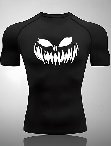  Herren Funktionsshirt Athletisches Hemd Fitnessstudio-Shirt Fitness Shirt Kurzarm T-Shirt Casual Athlässigkeit Atmungsaktiv Schnelltrocknend Weich Fitnesstraining Laufen Gehen Sportbekleidung